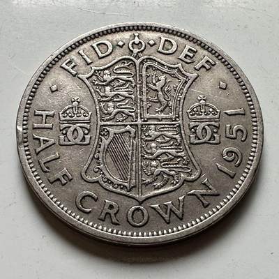 🌹外币初藏🌹🐯2026年第45场   每周二四六晚8️⃣点  世界硬币 英国1951年 半克朗