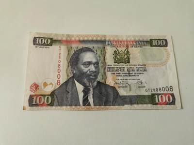 零零发流通品外国纸币拍卖 无佣金 肯尼亚100