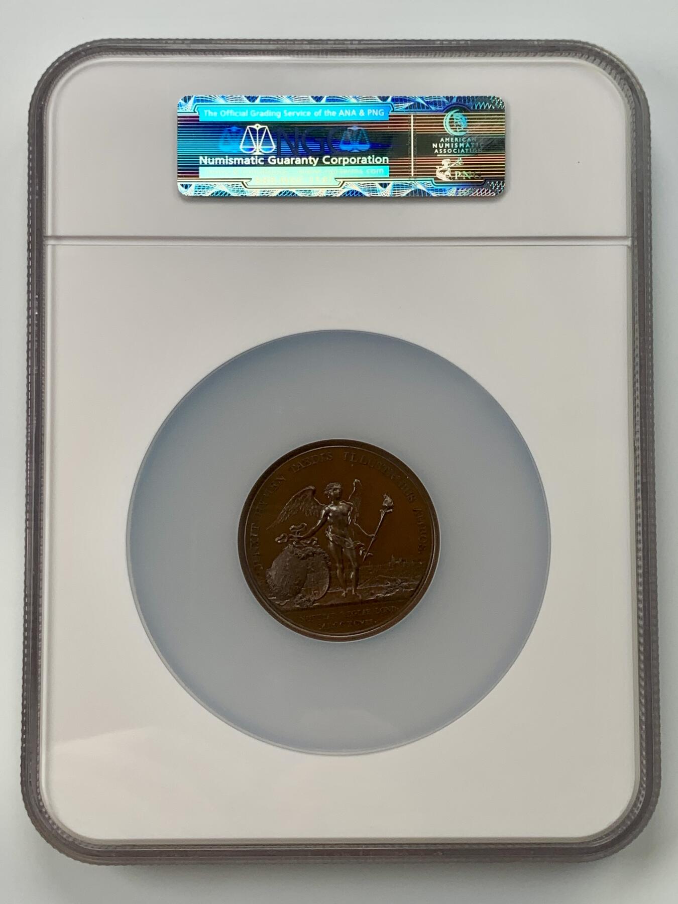 掌中浮雕-藏着的欧洲第059场 NGC MS66 : 1795年英国王储（乔治四世）大婚纪念铜章，48mm