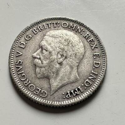 🌹外币初藏🌹🐯2026年第45场   每周二四六晚8️⃣点  世界硬币 英国 1930年 乔治五世 六便士银币 2.83克-19毫米-50%银