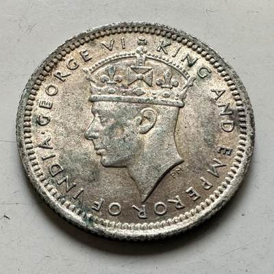 🌹外币初藏🌹🐯2026年第45场   每周二四六晚8️⃣点  世界硬币 英属马来亚 1941年 乔治六世 5分银币 1.36克-16毫米-75%银