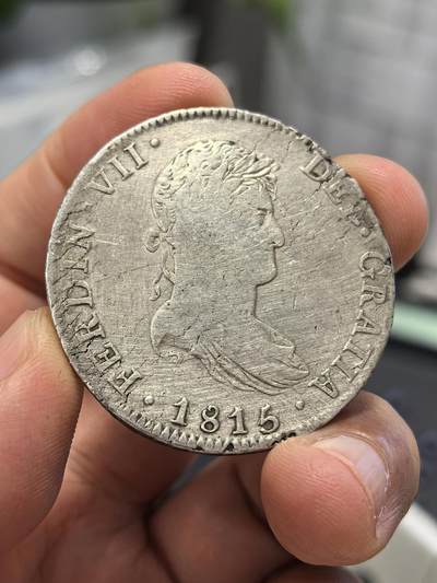 博洋堂“生趣盎然”4月精品专场暨第169期（全场包邮） - 西属墨西哥1815年MO JJ斐迪南七世双柱银币