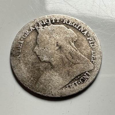 🌹外币初藏🌹🐯2026年第45场   每周二四六晚8️⃣点  世界硬币 英国维多利亚三便士银币 d