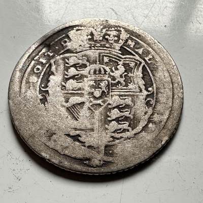 🌹外币初藏🌹🐯2026年第45场   每周二四六晚8️⃣点  世界硬币 英国 1817年 乔治三世 六便士银币 2.83克-19毫米-92.5%银
