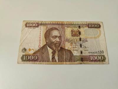 零零发流通品外国纸币拍卖 无佣金 肯尼亚1000 有裂口