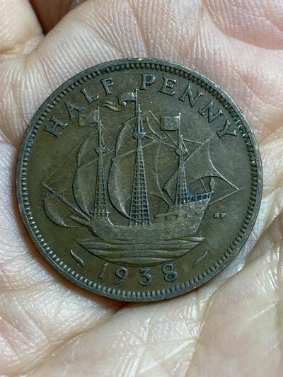 2026年第四十七场(总第二百一十六场）外国好品散币场(免佣金) 英国🇬🇧1938年半便士(乔治六世第一版)