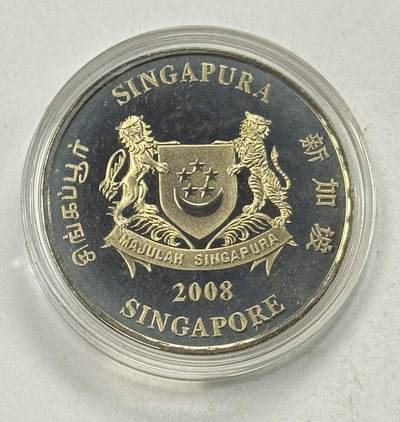 S&S Numismatic世界钱币-拍卖 第126期  新加坡2008年 第3轮生肖-生肖鼠 2新元纪念币 盒证齐全，品相如图