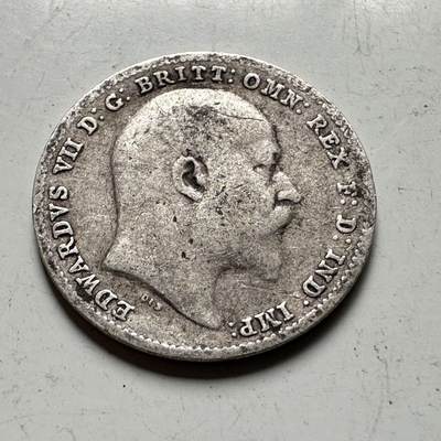 🌹外币初藏🌹🐯2026年第45场   每周二四六晚8️⃣点  世界硬币 英国 1902年 爱德华七世 3便士银币 b