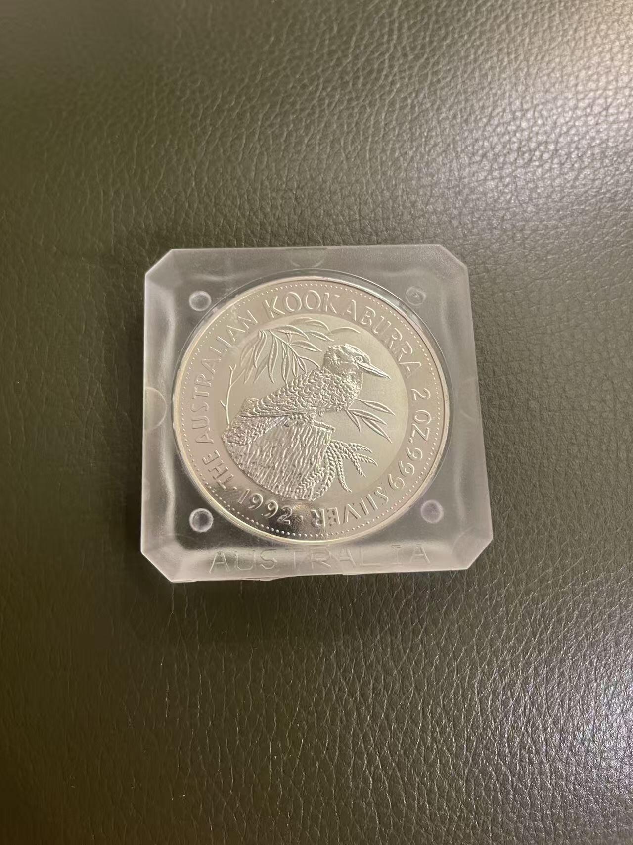❤️【币观天下】❤️ 第349期钱币拍卖场- 2026.4.24周五晚上6点半场 长期征集拍品  澳大利亚1992年笑翠鸟2盎司精制$2银币 澳大利亚皇家造币厂原包装