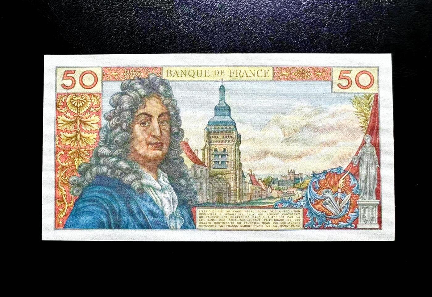 【Blue Auction】世界纸币精拍第812期——18级TOP拍卖/信誉/品质/专业/高效💫 【无47】法国 1962年50法郎 拉辛AU-