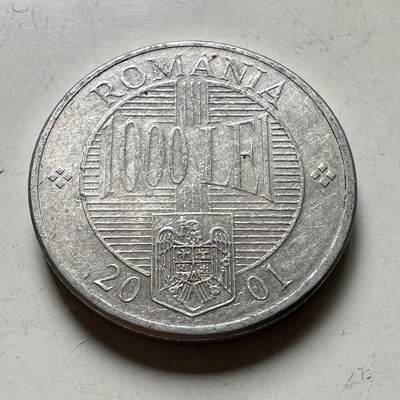 🌹外币初藏🌹🐯2026年第45场   每周二四六晚8️⃣点  世界硬币 罗马尼亚 2001年  1000列伊