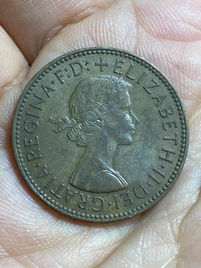 2026年第四十七场(总第二百一十六场）外国好品散币场(免佣金) 英国🇬🇧1962年半便士(伊丽莎白二世青年桂冠第二版)