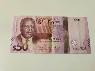 零零发流通品外国纸币拍卖 无佣金 伯利兹50元