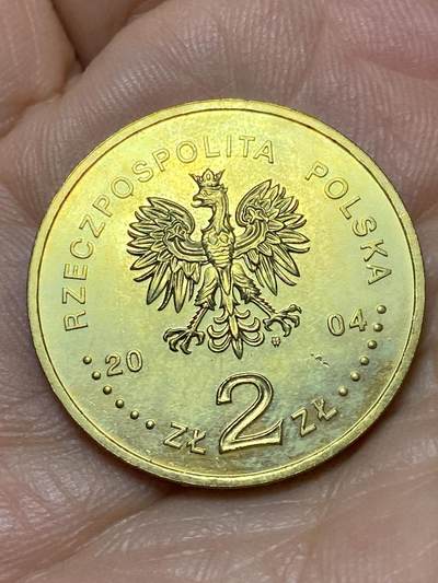 2026年第四十七场(总第二百一十六场）外国好品散币场(免佣金) 波兰🇵🇱2004年2兹罗提(波兰警察系统成立85周年纪念币)