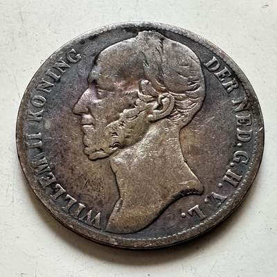 🌹外币初藏🌹🐯2026年第45场   每周二四六晚8️⃣点  世界硬币 荷兰 1848年 威廉二世 1盾银币 10克-28毫米-94.5%银