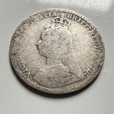 🌹外币初藏🌹🐯2026年第45场   每周二四六晚8️⃣点  世界硬币 英国 1890年 维多利亚 3便士银币 b