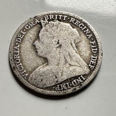 🌹外币初藏🌹🐯2026年第45场   每周二四六晚8️⃣点  世界硬币 英国 1894年 维多利亚 3便士银币 a