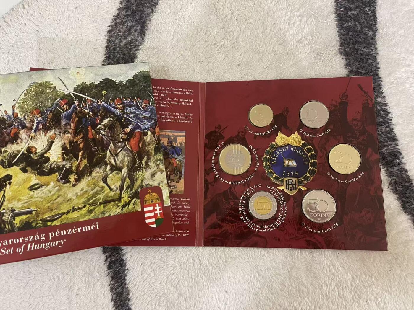 ❤️【币观天下】❤️ 第349期钱币拍卖场- 2026.4.24周五晚上6点半场 长期征集拍品  匈牙利2014年官方套币 全新原包装 发行量仅3000套 非常少见 