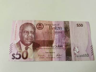 零零发流通品外国纸币拍卖 无佣金 伯利兹50元