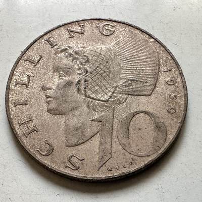 🌹外币初藏🌹🐯2026年第45场   每周二四六晚8️⃣点  世界硬币 奥地利 1959年 10先令银币 7.5克-26毫米-64%银