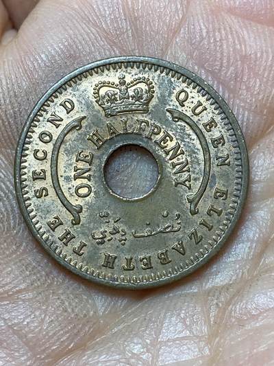 2026年第四十七场(总第二百一十六场）外国好品散币场(免佣金) 英属尼日利亚1959年1/2便士(伊丽莎白二世时期)