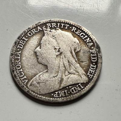 🌹外币初藏🌹🐯2026年第45场   每周二四六晚8️⃣点  世界硬币 英国 1898年 维多利亚 3便士银币