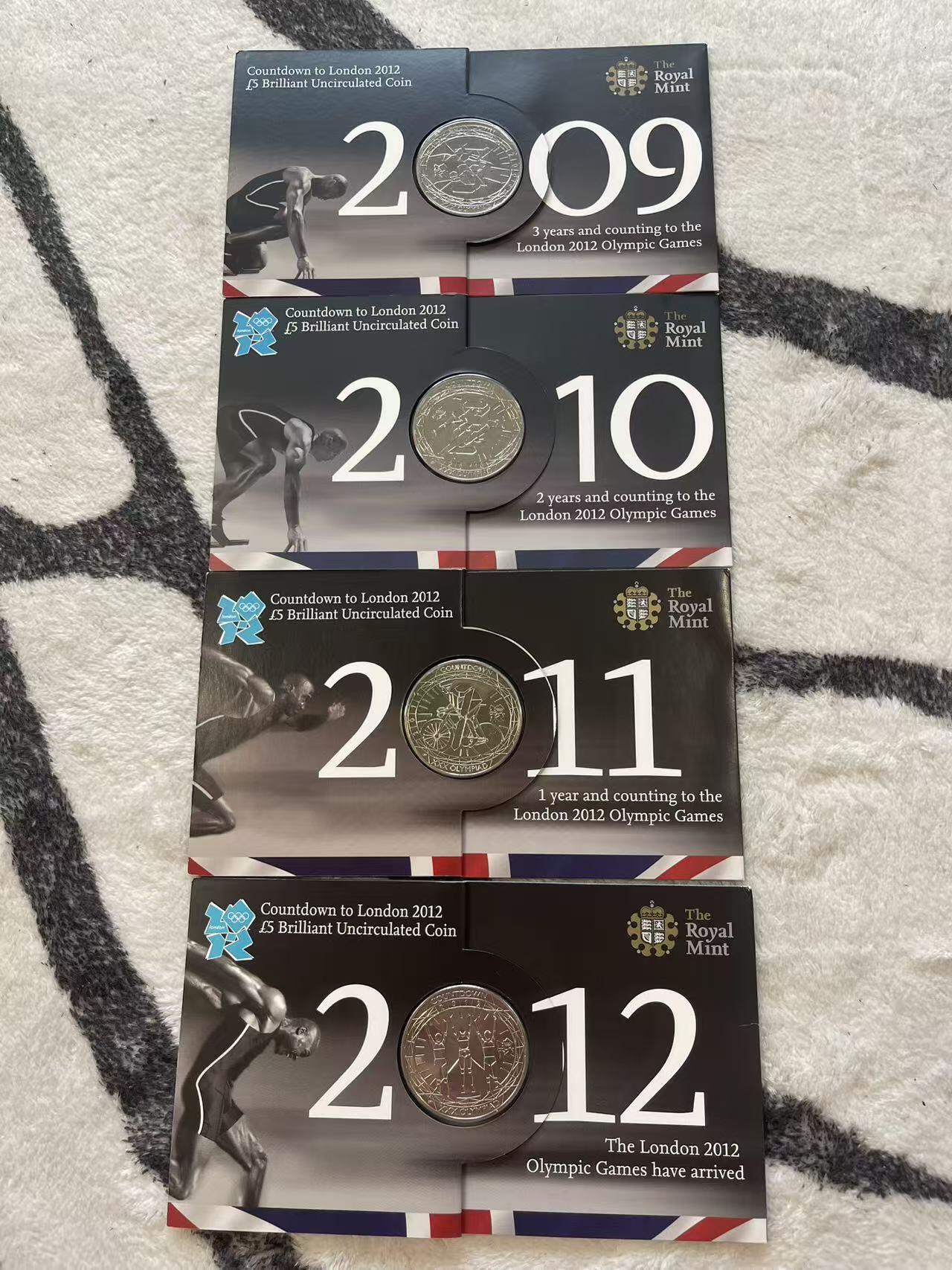 ❤️【币观天下】❤️ 第349期钱币拍卖场- 2026.4.24周五晚上6点半场 长期征集拍品  英国伦敦奥运会09-12年全套纪念币套装 面值5磅