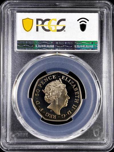 【雨安】【直播拍卖】【评级币章-132期】 2026-04-25 周六 19:30 (金价1050, 银价18.60)  [评级现代] Great Britain 英国 50便士 2016年 黑斯廷斯战役 PCGS-PR68DCAM 精制币