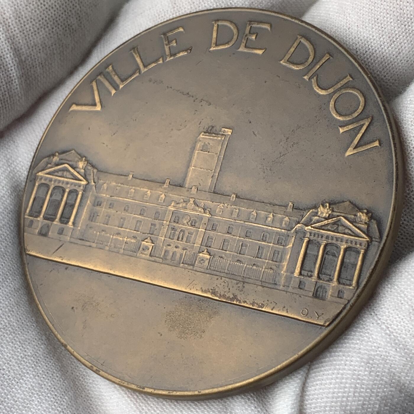 掌中浮雕-藏着的欧洲第059场 法国红十字航空纪念铜章，59mm，88g