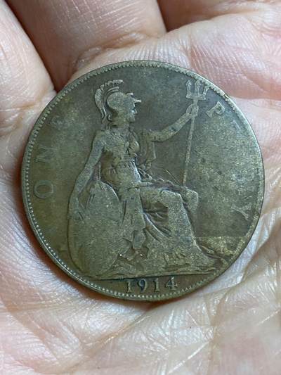 2026年第四十七场(总第二百一十六场）外国好品散币场(免佣金) 英国🇬🇧1914年1便士(乔治五世第一版)