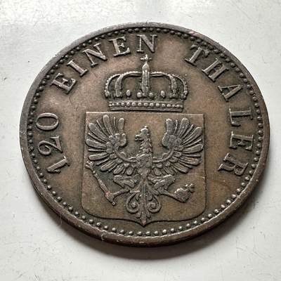 🌹外币初藏🌹🐯2026年第45场   每周二四六晚8️⃣点  世界硬币 普鲁士 1868年 威廉一世 3芬尼铜币