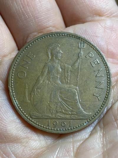 2026年第四十七场(总第二百一十六场）外国好品散币场(免佣金) 英国🇬🇧1961年1便士(伊丽莎白二世青年桂冠第二版)