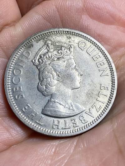 2026年第四十七场(总第二百一十六场）外国好品散币场(免佣金) 英属加勒比领地1955年50分(伊丽莎白二世青年带冠，首发年仅发行2年)