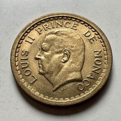 🌹外币初藏🌹🐯2026年第45场   每周二四六晚8️⃣点  世界硬币 摩纳哥 1945-1946年 路易二世 2法郎