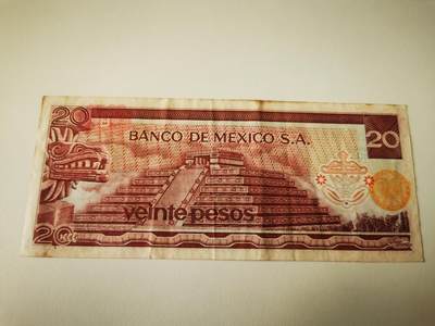 零零发流通品外国纸币拍卖 无佣金 墨西哥20