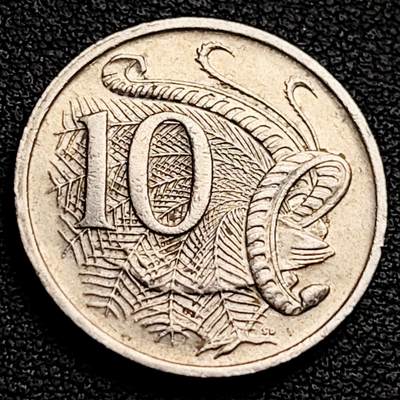 泉币菌-第230场-拍品多 请提前出价 英属 澳大利亚1981年10分铜镍币 琴鸟 伊丽莎白二世女王  铜镍币 23.6mm