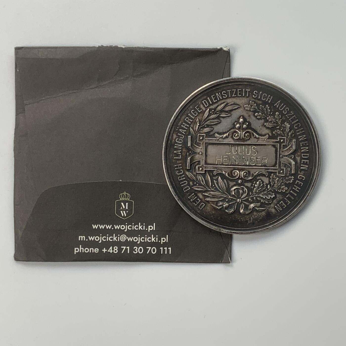 掌中浮雕-藏着的欧洲第059场 奥地利维也纳铁匠行会银质奖章，50mm，38.7g