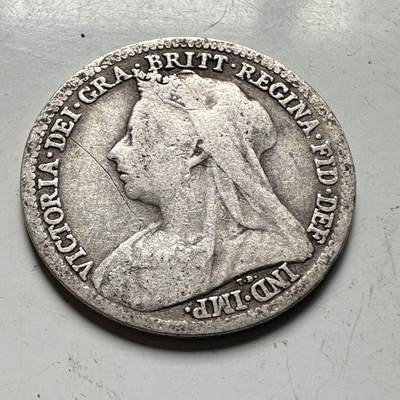 🌹外币初藏🌹🐯2026年第45场   每周二四六晚8️⃣点  世界硬币 英国 1899年 维多利亚 3便士银币 a