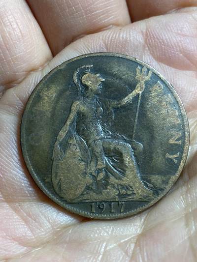 2026年第四十七场(总第二百一十六场）外国好品散币场(免佣金) 英国🇬🇧1917年1便士(乔治五世第一版)