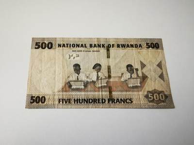 零零发流通品外国纸币拍卖 无佣金 卢旺达500