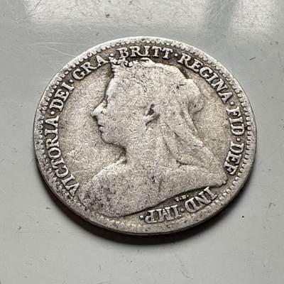 🌹外币初藏🌹🐯2026年第45场   每周二四六晚8️⃣点  世界硬币 英国 1900年 维多利亚 3便士银币 a