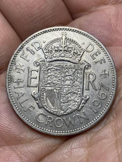 2026年第四十七场(总第二百一十六场）外国好品散币场(免佣金) 英国🇬🇧1967年半克朗(伊丽莎白二世青年桂冠第二版，普制币关门年)