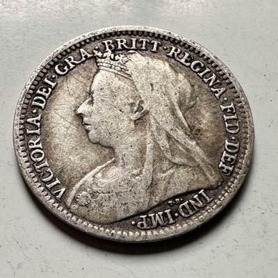 🌹外币初藏🌹🐯2026年第45场   每周二四六晚8️⃣点  世界硬币 英国 1899年 维多利亚 3便士银币 c