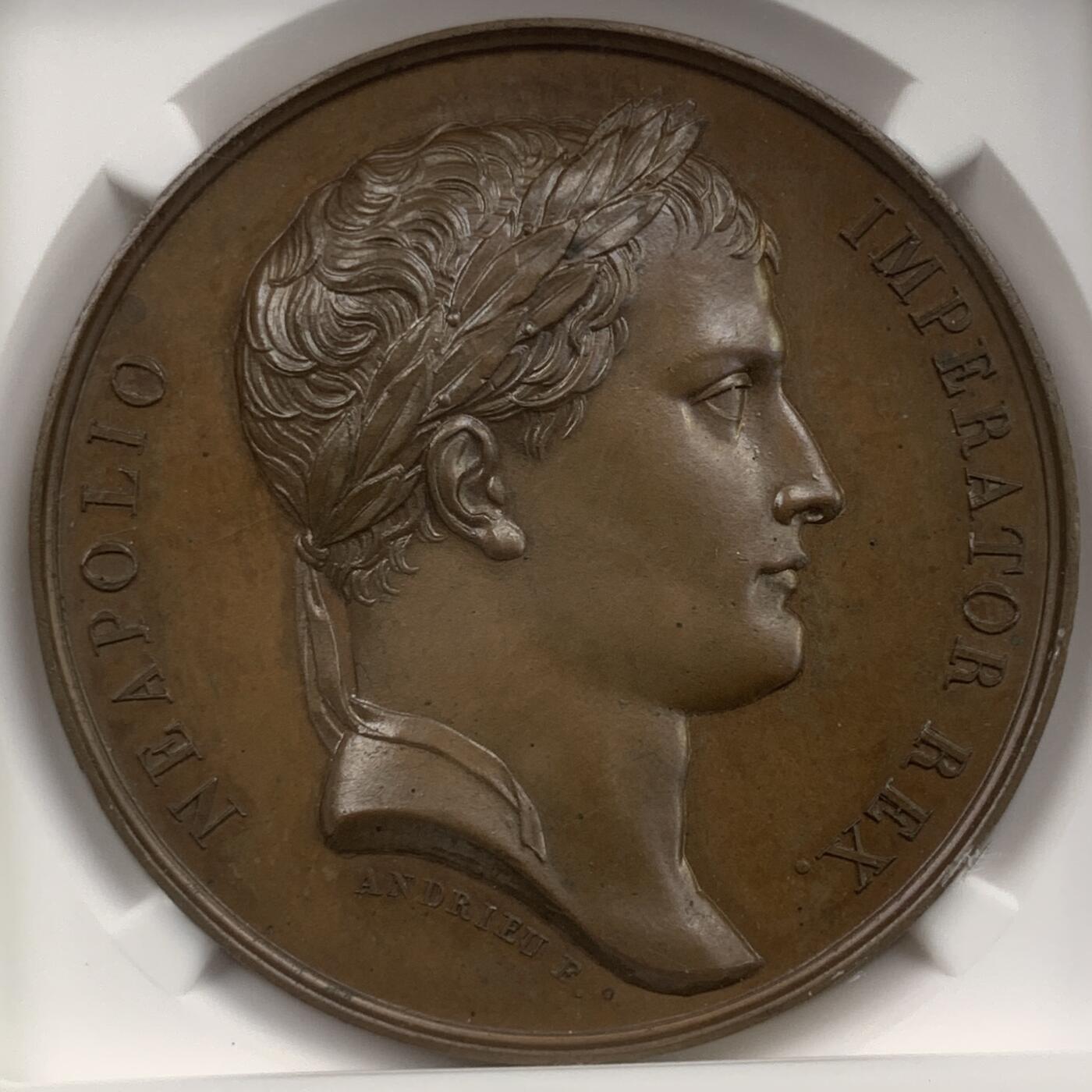 掌中浮雕-藏着的欧洲第059场 NGC MS64 : 1806年法国拿破仑一世耶拿战役铜章，40mm