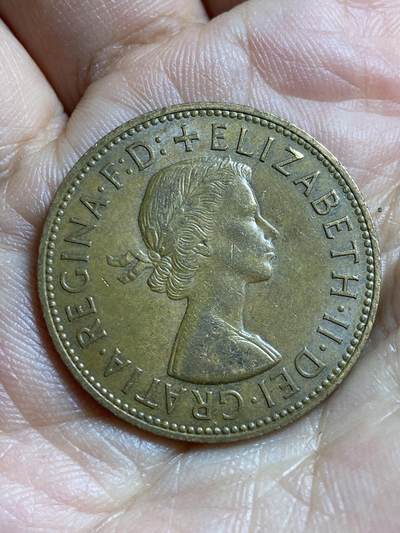 2026年第四十七场(总第二百一十六场）外国好品散币场(免佣金) 英国🇬🇧1966年1便士(伊丽莎白二世青年桂冠第二版)