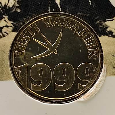 【全场包邮】纯粹捡漏拍522场 爱沙尼亚1999年1克朗23届爱沙尼亚音乐节官方卡装纪念币