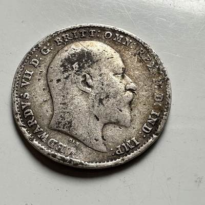 🌹外币初藏🌹🐯2026年第45场   每周二四六晚8️⃣点  世界硬币 英国 1908年 爱德华七世 3便士银币 a