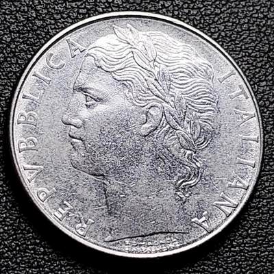 泉币菌-第230场-拍品多 请提前出价 意大利早期100里拉 月亮和记忆女神密涅瓦 不锈钢币 27.8mm