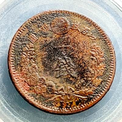 泉币菌-第230场-拍品多 请提前出价  传世 日本明治15年 龙洋1钱铜币 28mm