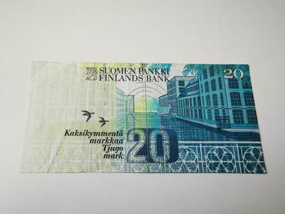 零零发流通品外国纸币拍卖 无佣金 芬兰20马克有小裂口